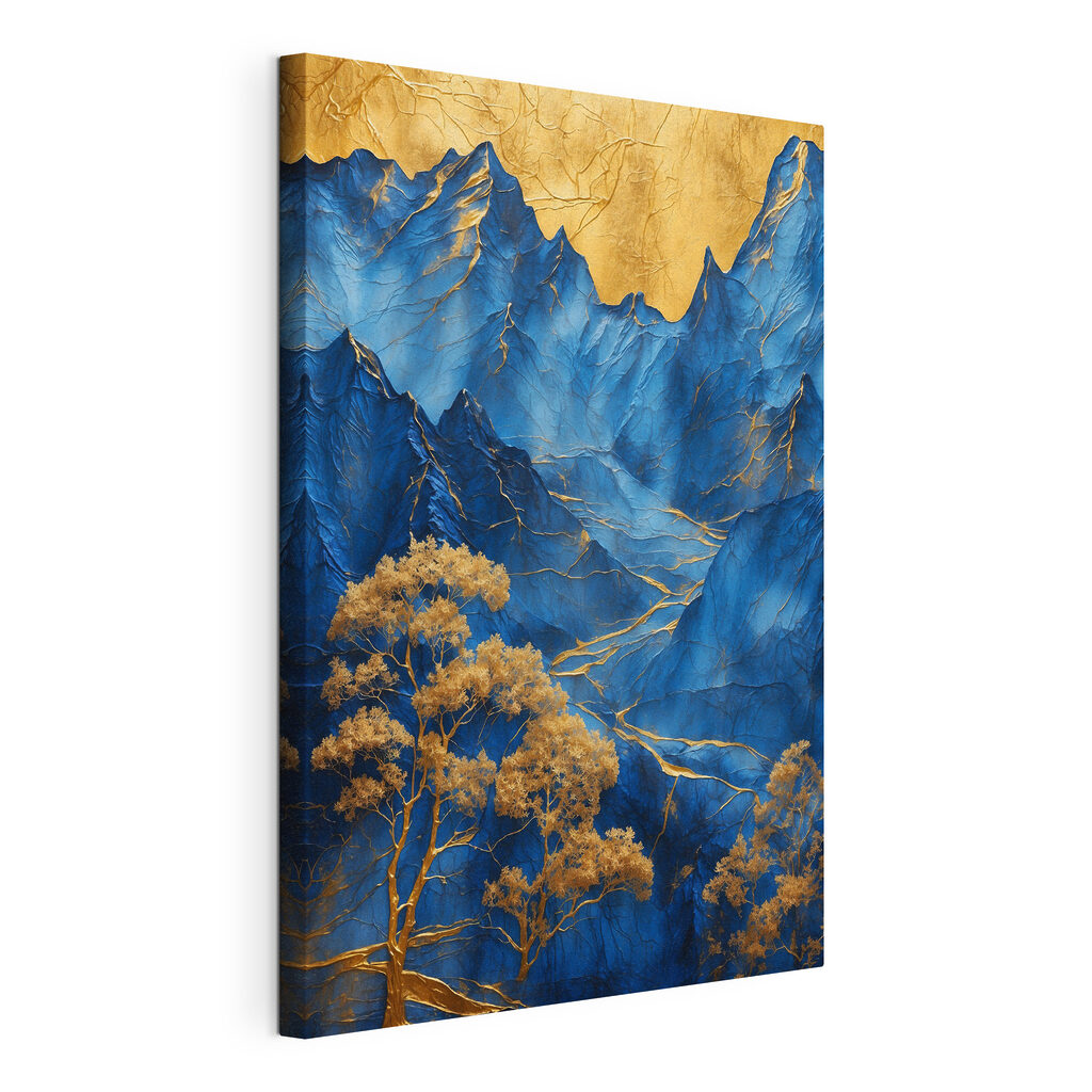 Blue mountains with trees