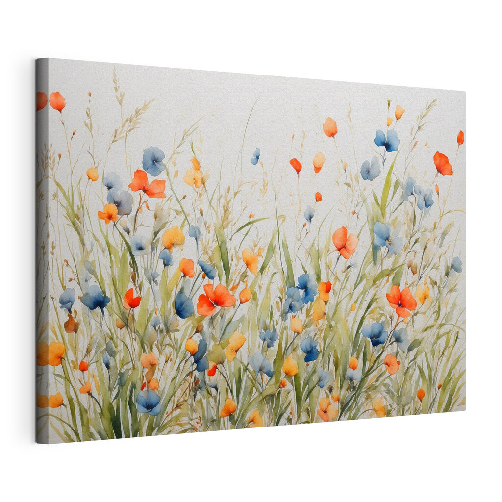 Painting of flowers and grass Painting of flowers and grass