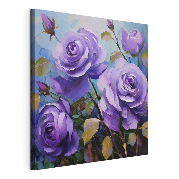 Cuadros Cuadros Un cuadro de rosas moradas (SKU: s39412)