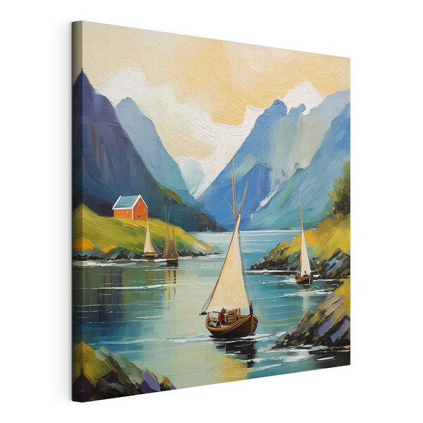 Cuadros Cuadros Un cuadro de barcas en un lago (SKU: s39420)