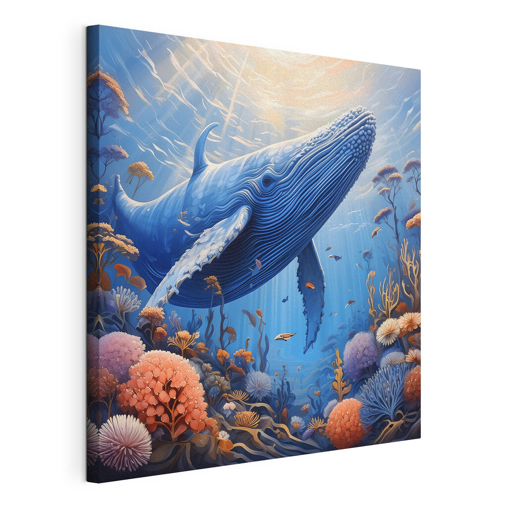 A whale swimming under water A whale swimming under water