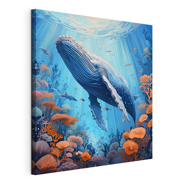 Cuadros Cuadros Una ballena nadando bajo el agua (SKU: s39427)