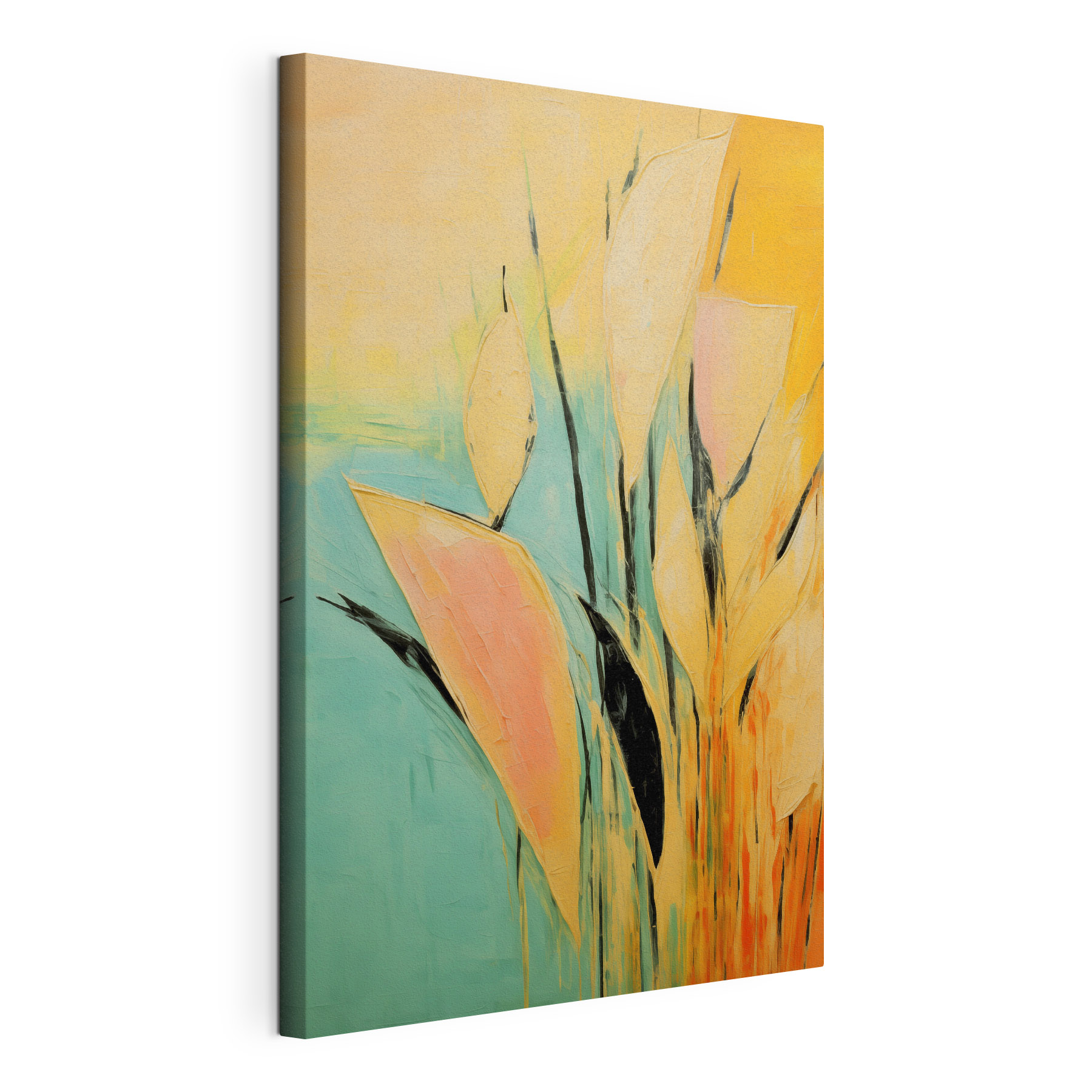 A painting of leaves and stems A painting of leaves and stems
