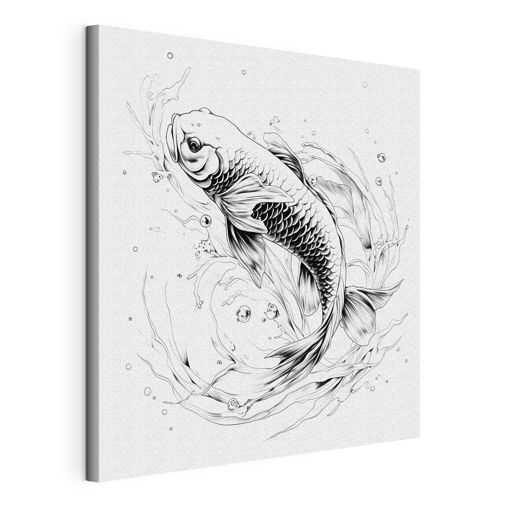 A drawing of a fish