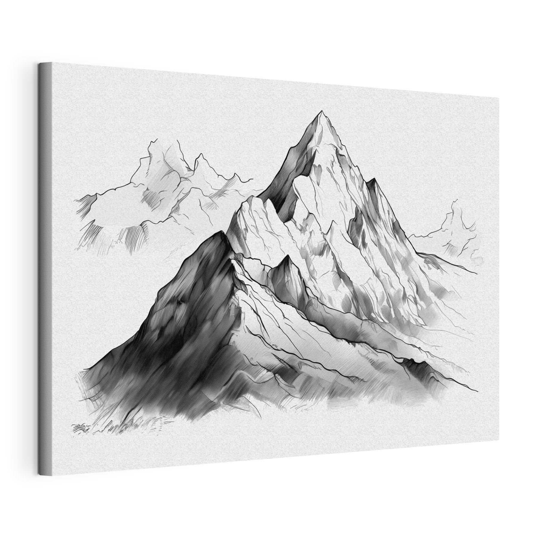 A drawing of a mountain A drawing of a mountain
