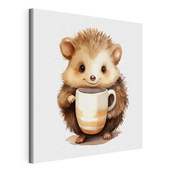 Cuadros Una acuarela de un erizo sosteniendo una taza (SKU: s39440) Cuadros Cuadros Una acuarela de un erizo sosteniendo una taza (SKU: s39440)