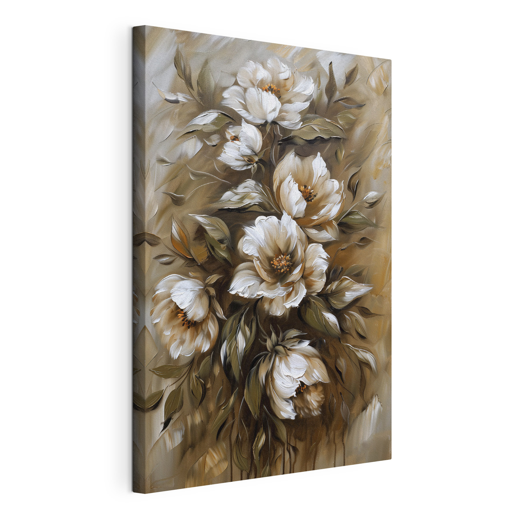 Painting of flowers and leaves Painting of flowers and leaves