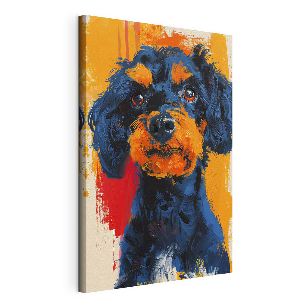 Vibrant portrait of a curious dog Vibrant portrait of a curious dog