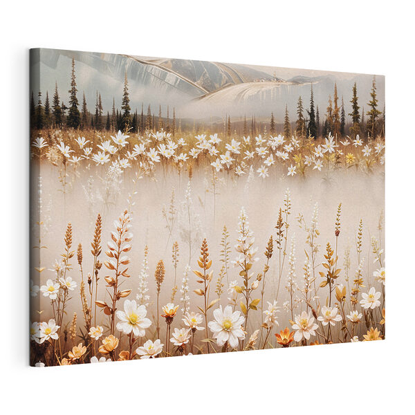 Cuadros Campo de flores con las montañas al fondo (SKU: s39503) Cuadros Cuadros Campo de flores con las montañas al fondo (SKU: s39503)