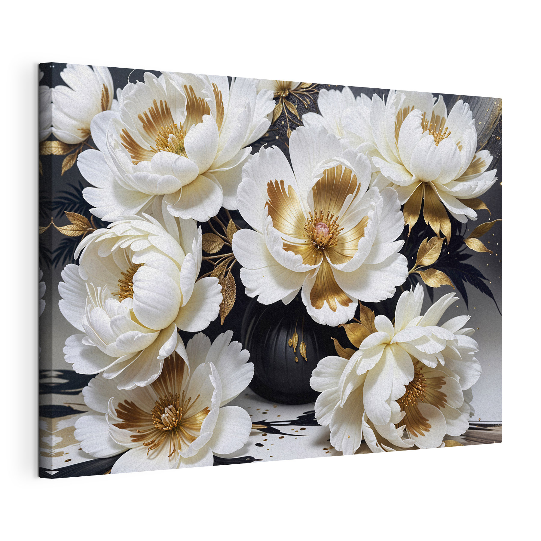 Elegant blooms in a dark vase Elegant blooms in a dark vase