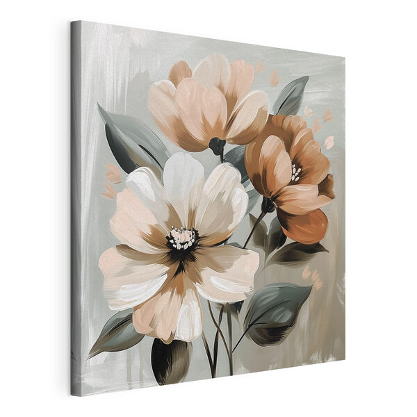 Cuadros Cuadro de flores sobre fondo gris (SKU: s39557) Cuadros Cuadros Cuadro de flores sobre fondo gris (SKU: s39557)