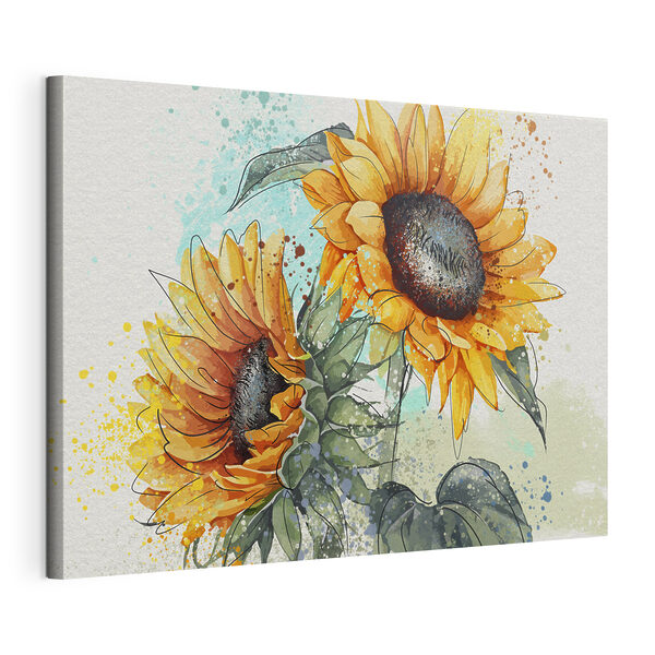 Cuadros Cuadro de girasoles sobre fondo blanco (SKU: s39584) Cuadros Cuadros Cuadro de girasoles sobre fondo blanco (SKU: s39584)