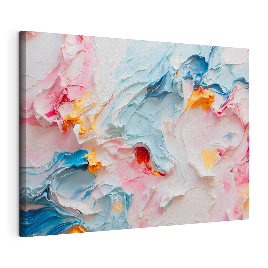 Colorful swirls of vibrant paint