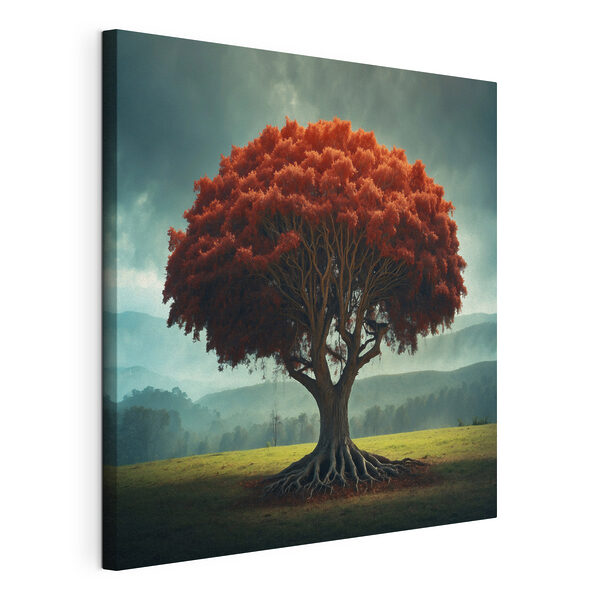 Cuadros Árbol con hojas rojas (SKU: s39601) Cuadros Cuadros Árbol con hojas rojas (SKU: s39601)