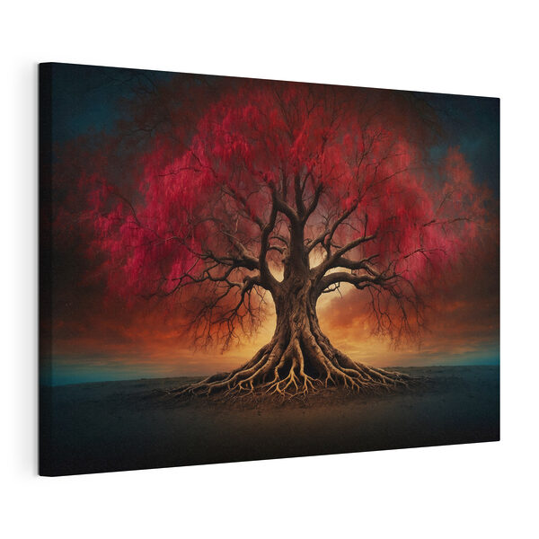 Cuadros Árbol con hojas rojas (SKU: s39614) Cuadros Cuadros Árbol con hojas rojas (SKU: s39614)