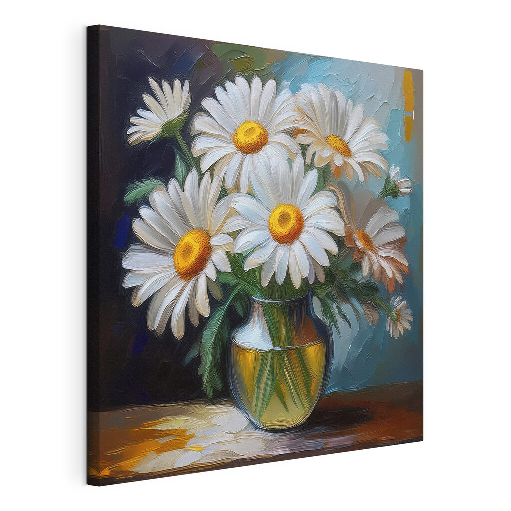 Painting of a vase of flowers Painting of a vase of flowers