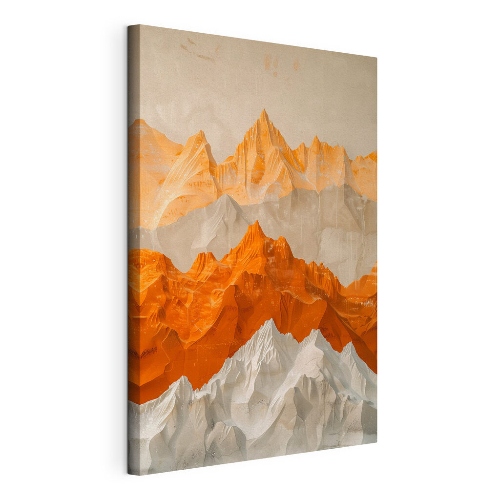 Painting of mountains and snow Painting of mountains and snow