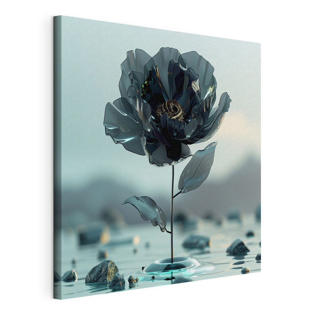 Black flower in water