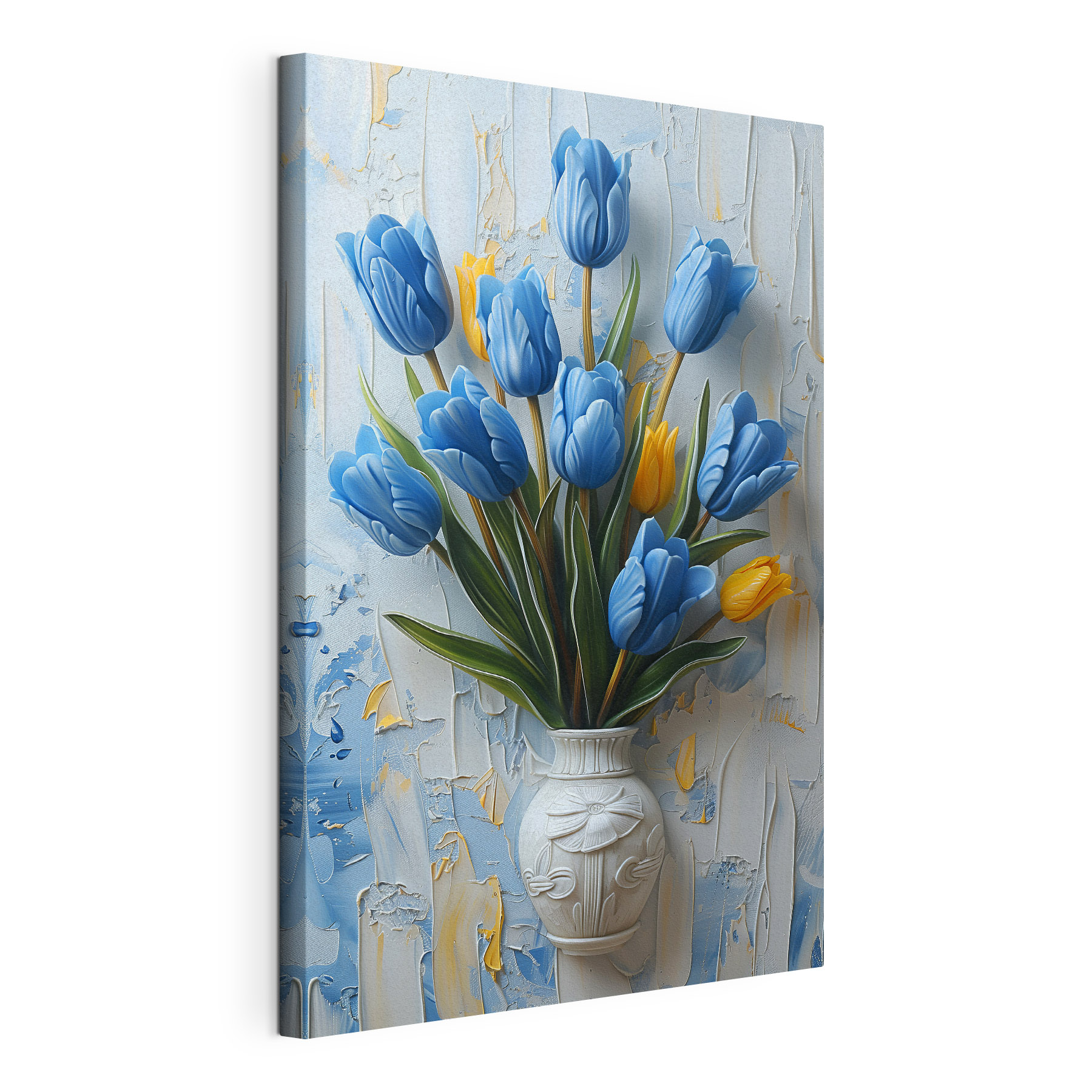 Vase of blue tulips Vase of blue tulips
