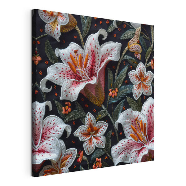 Cuadros Primer plano de una tela con flores (SKU: s39649) Cuadros Cuadros Primer plano de una tela con flores (SKU: s39649)