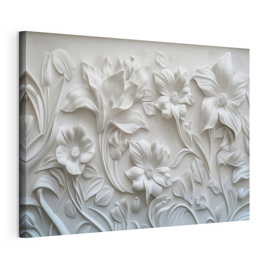 Elegant floral design in white