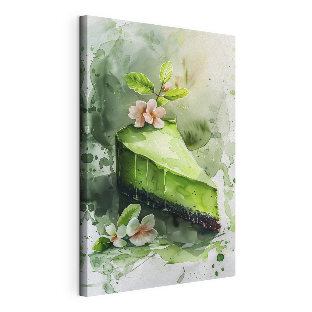 Piece of cake with flowers on top Piece of cake with flowers on top