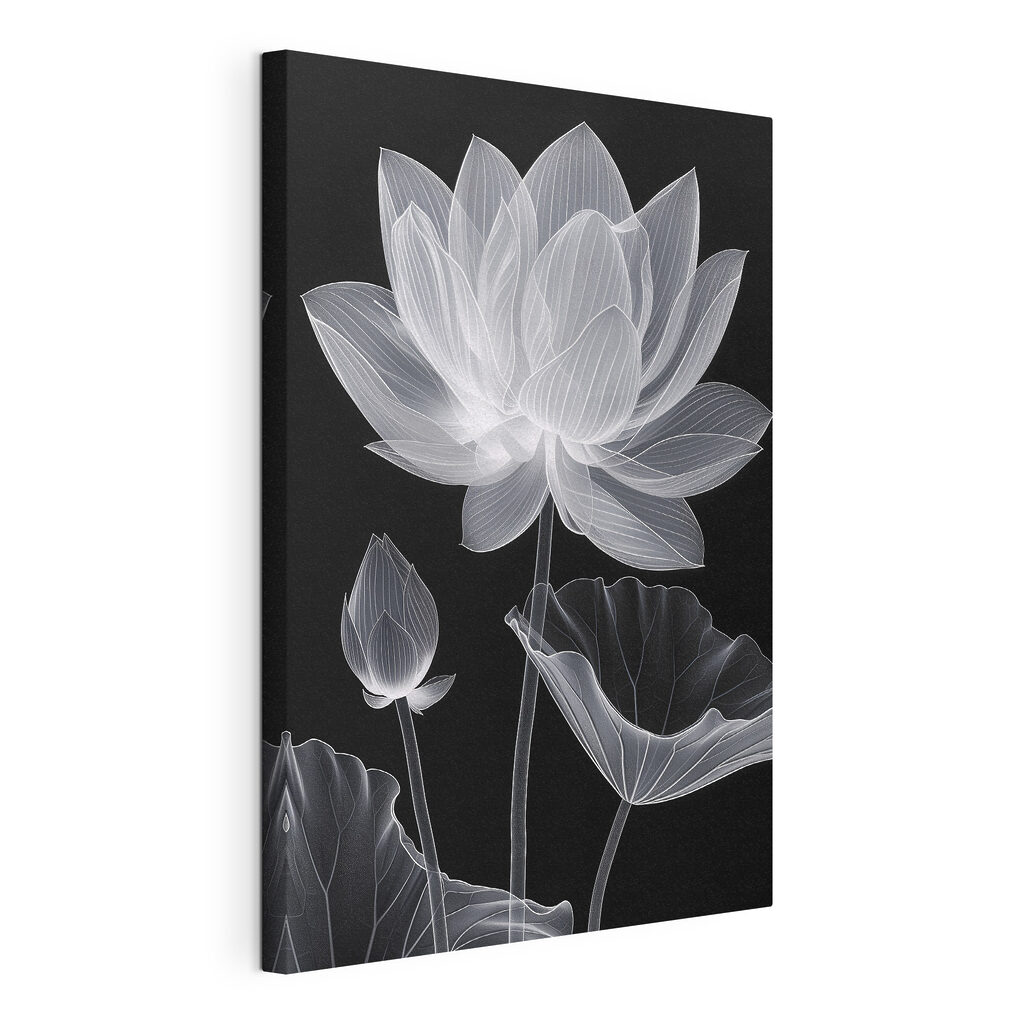 Flower with leaves and a flower bud Flower with leaves and a flower bud