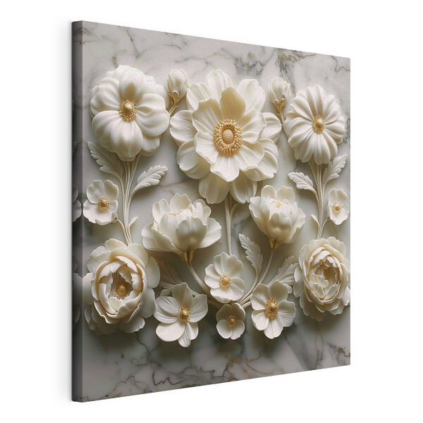 Cuadros Ramo de flores blancas sobre una superficie de mármol (SKU: s39738) Cuadros Cuadros Ramo de flores blancas sobre una superficie de mármol (SKU: s39738)