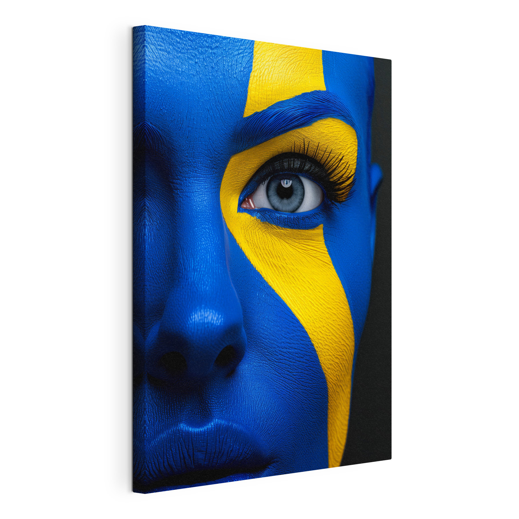 Vibrant face paint in bold colors