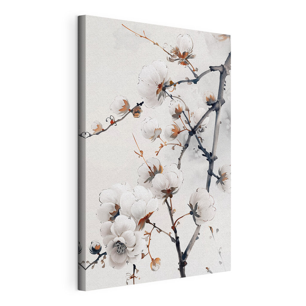 Elegant white blooms on delicate branches Elegant white blooms on delicate branches