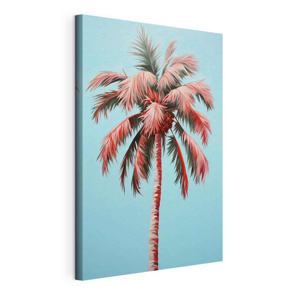 Palm tree with pink leaves Palm tree with pink leaves