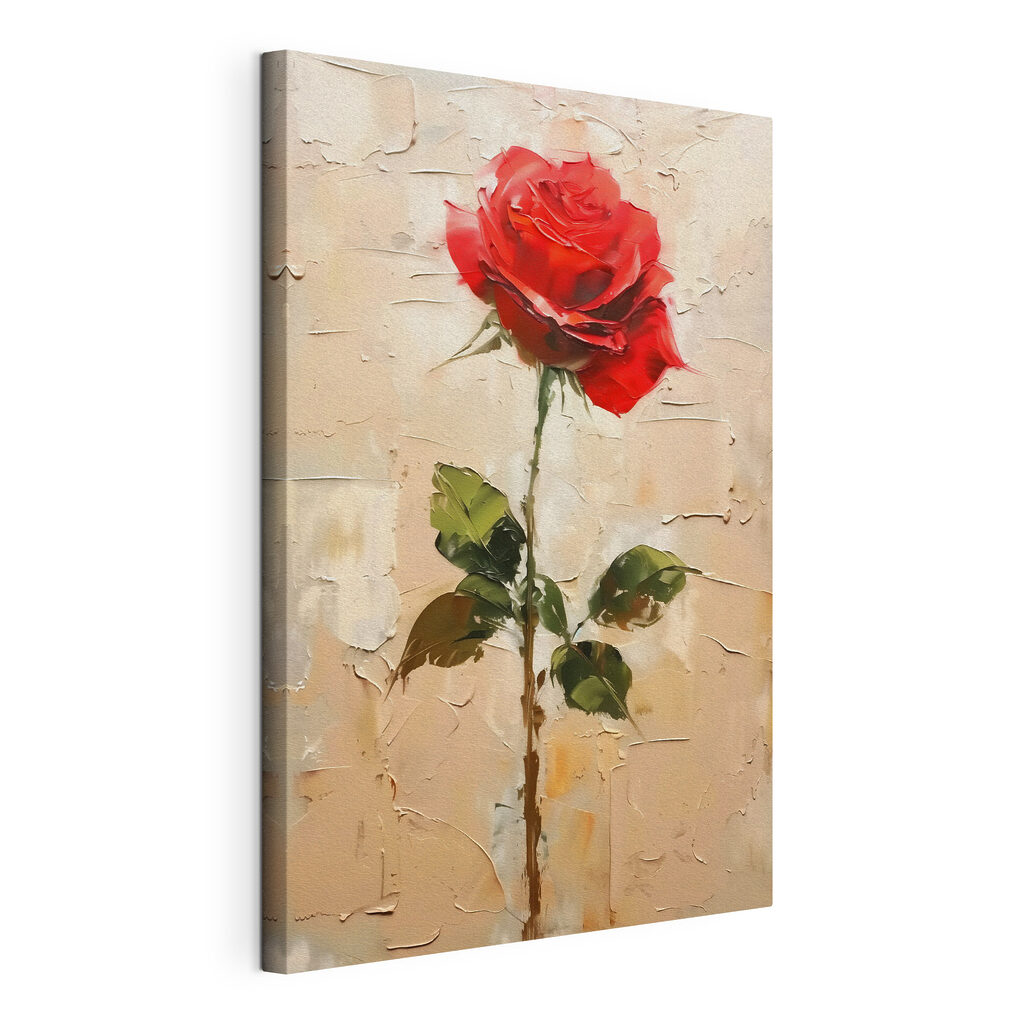 Painting of a red rose