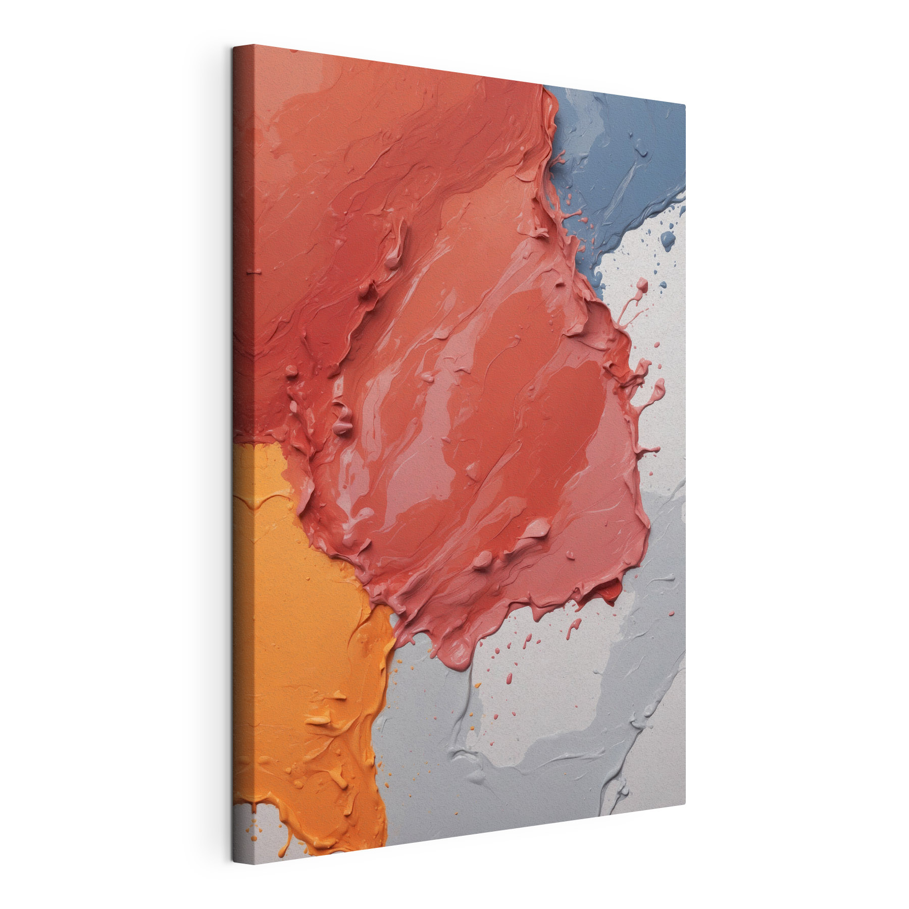 Colorful swirls of paint blend together