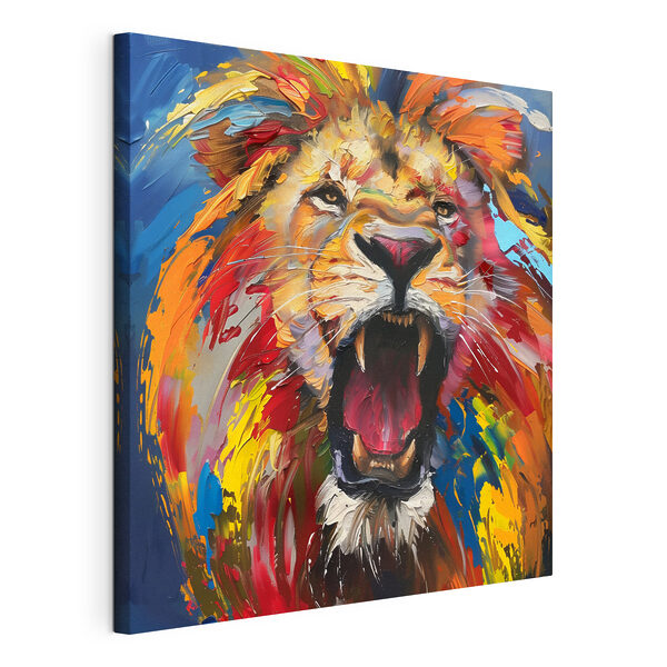 Cuadros León con la boca abierta (SKU: s39873) Cuadros Cuadros León con la boca abierta (SKU: s39873)