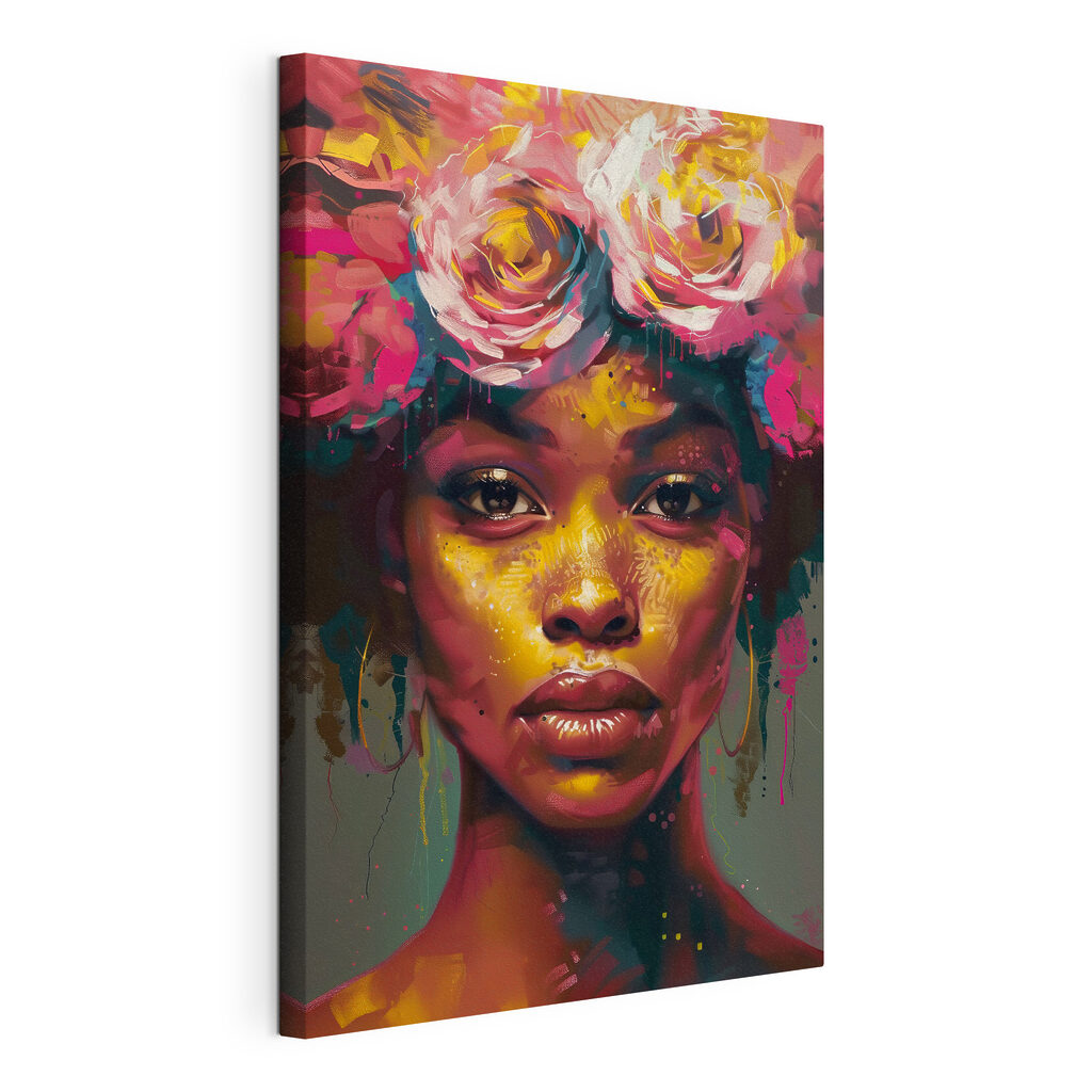 Woman with flowers in her hair Woman with flowers in her hair