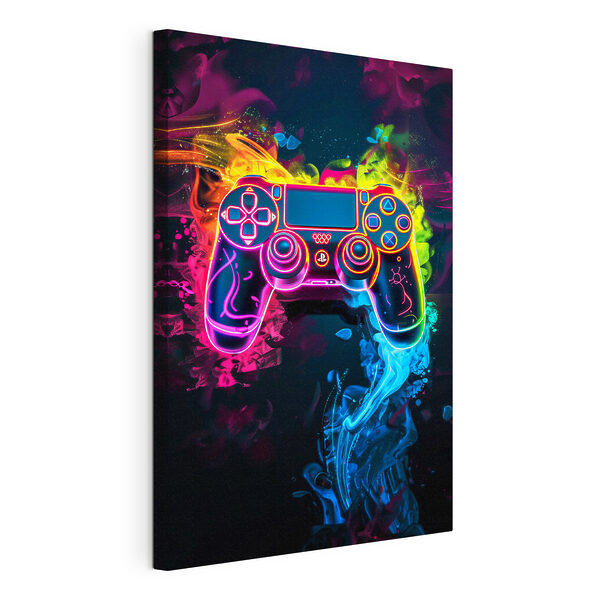 Cuadros Mando de videojuegos con humo de colores (SKU: s39890) Cuadros Cuadros Mando de videojuegos con humo de colores (SKU: s39890)