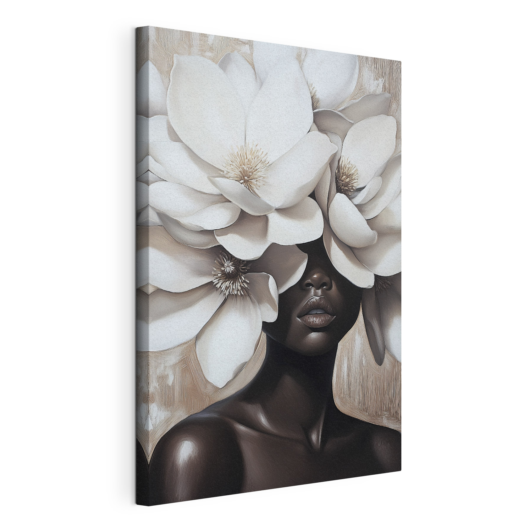 Woman with flowers in her hair Woman with flowers in her hair