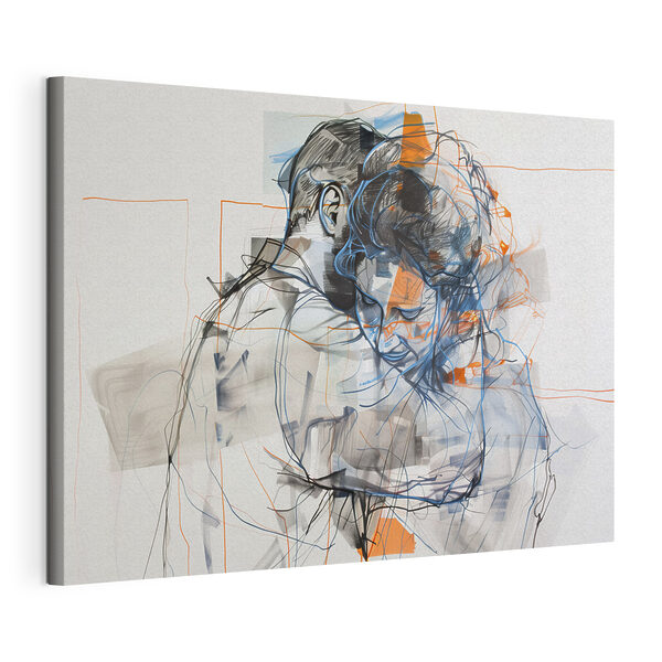 Cuadros Dibujo de un hombre y una mujer abrazándose (SKU: s39906) Cuadros Cuadros Dibujo de un hombre y una mujer abrazándose (SKU: s39906)