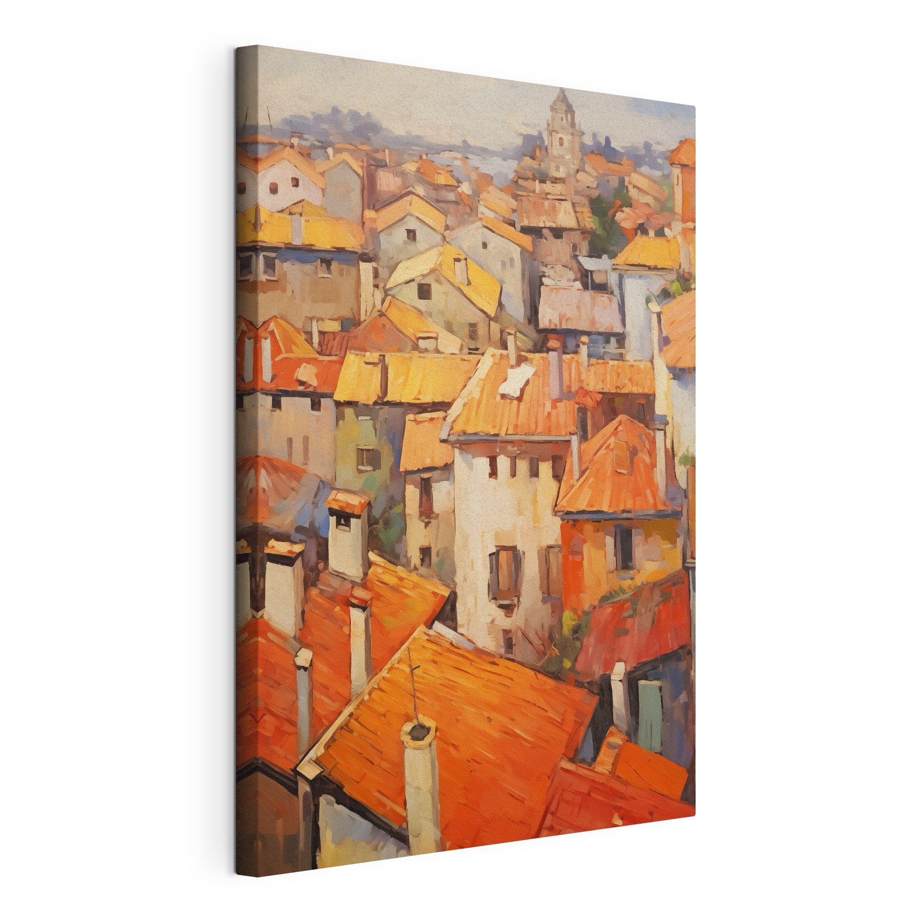 Painting of a city Painting of a city