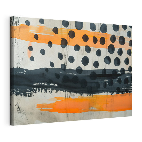 Cuadros Pintura negra y naranja sobre una superficie blanca (SKU: s39947) Cuadros Cuadros Pintura negra y naranja sobre una superficie blanca (SKU: s39947)