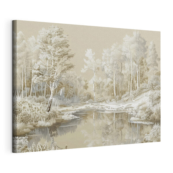 Cuadros Río con árboles y nieve (SKU: s39979) Cuadros Cuadros Río con árboles y nieve (SKU: s39979)