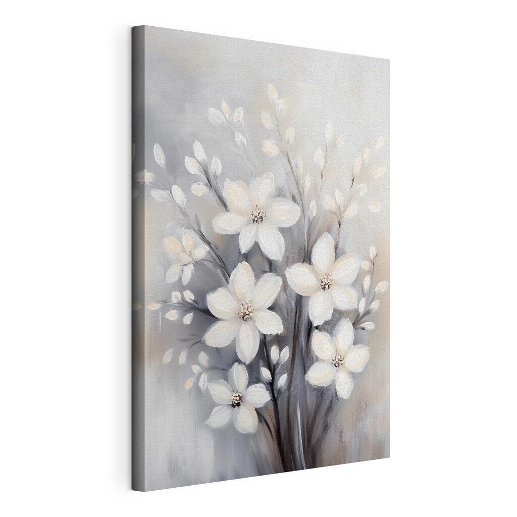 Painting of white flowers Painting of white flowers