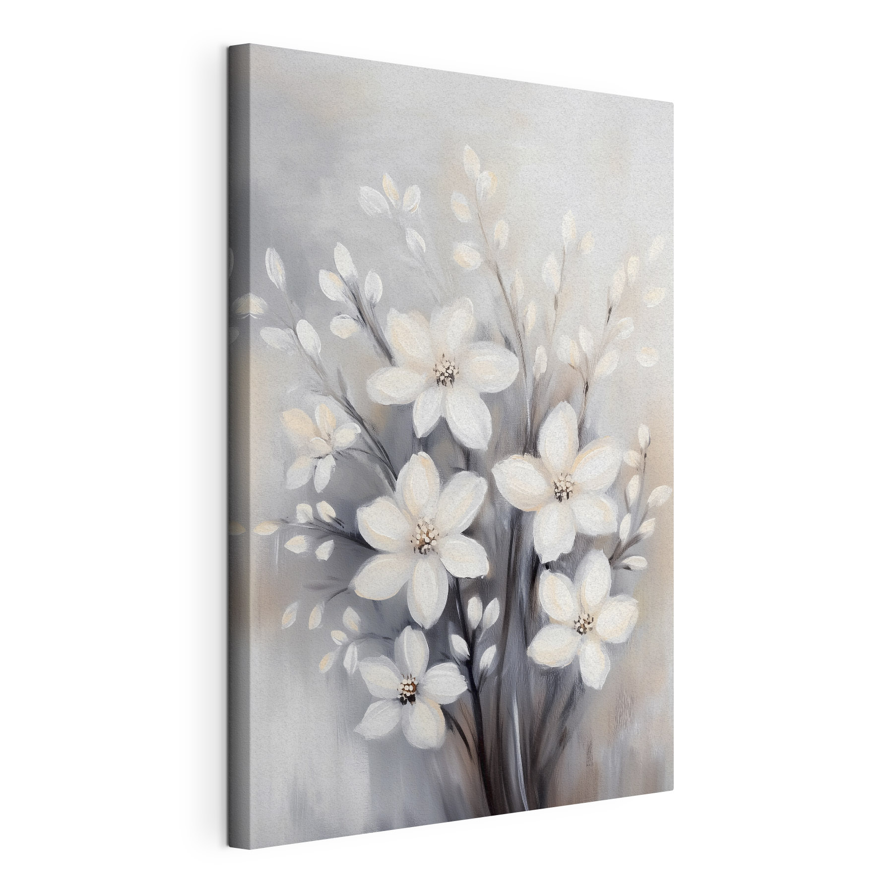 Painting of white flowers Painting of white flowers