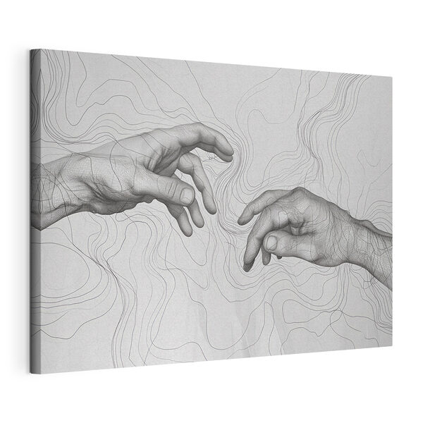 Cuadros Dibujo de unas manos que se tocan (SKU: s39999) Cuadros Cuadros Dibujo de unas manos que se tocan (SKU: s39999)