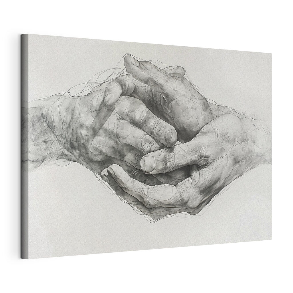 Drawing of two hands