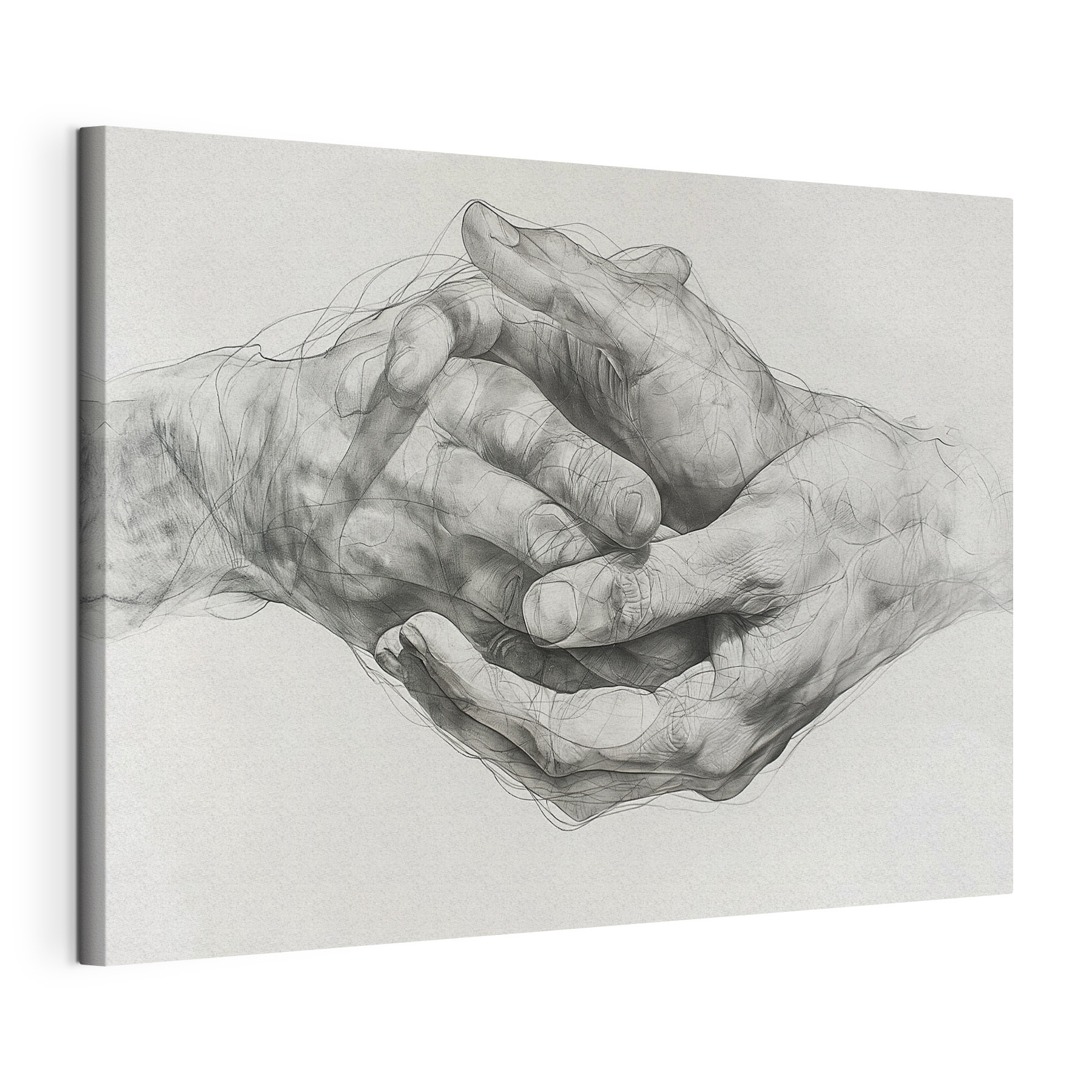 Drawing of two hands