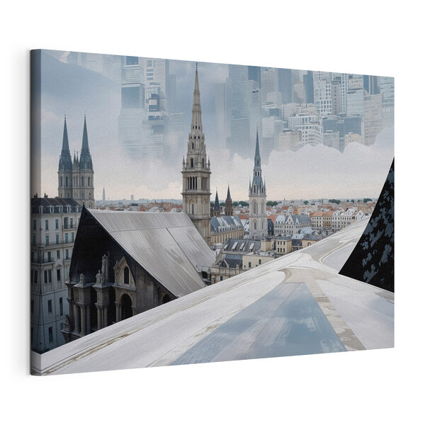 Cuadros Una ciudad con altas agujas y un perfil urbano (SKU: s40017) Cuadros Cuadros Una ciudad con altas agujas y un perfil urbano (SKU: s40017)
