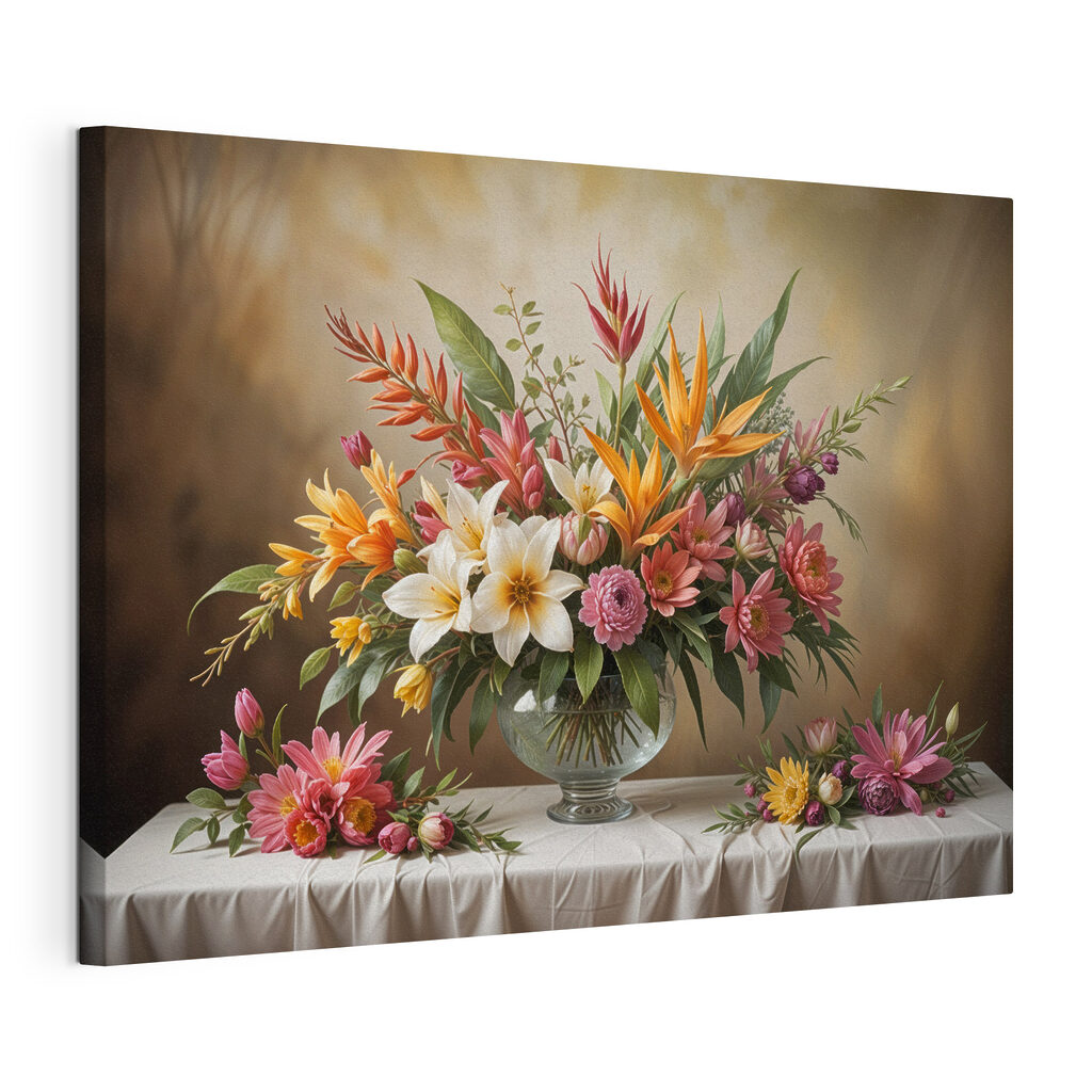 Vase of flowers on a table