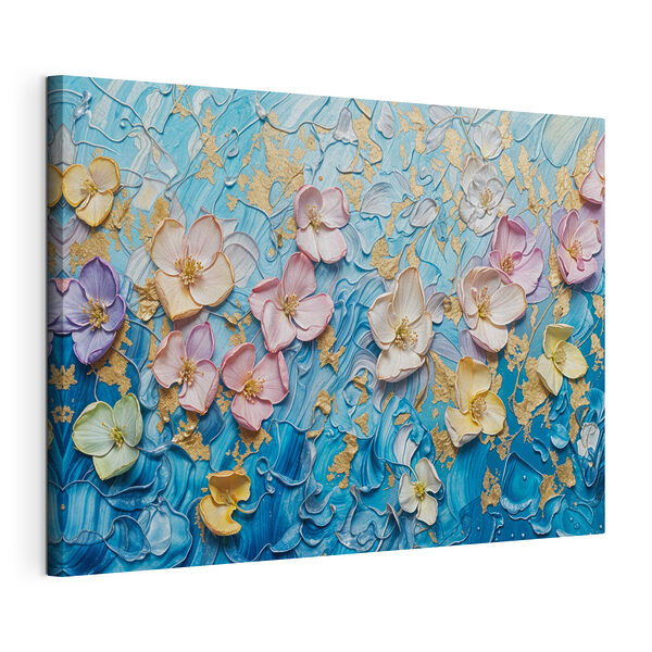 Cuadros Cuadro de flores sobre fondo azul (SKU: s40034) Cuadros Cuadros Cuadro de flores sobre fondo azul (SKU: s40034)