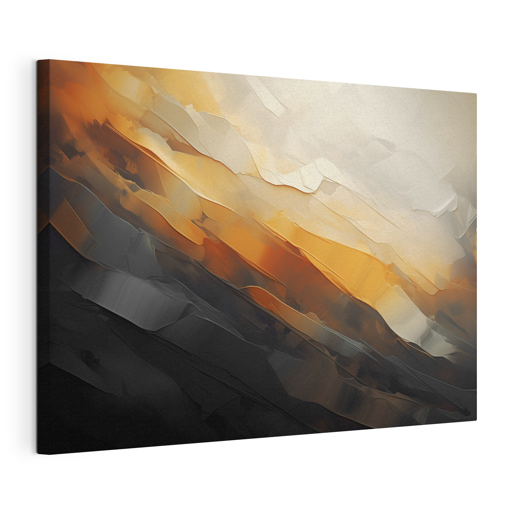 Abstract orange and gray landscape design